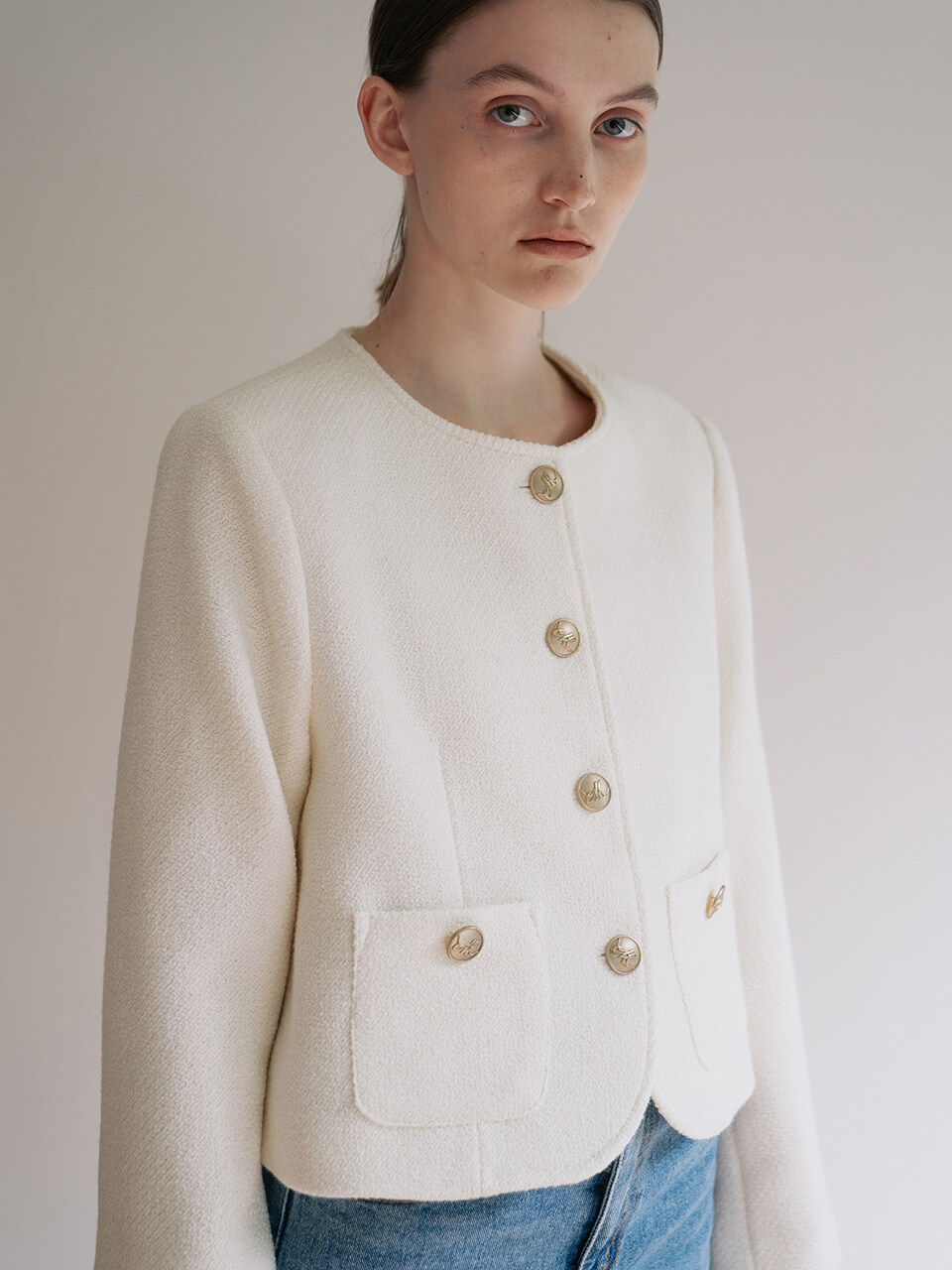 Laminez Tweed Button Jacket