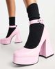Lamoda Lamoda Build Me Up platform heeled shoes in pink - 1