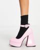 Lamoda Lamoda Build Me Up platform heeled shoes in pink - 2