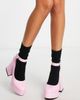Lamoda Lamoda Build Me Up platform heeled shoes in pink - 3