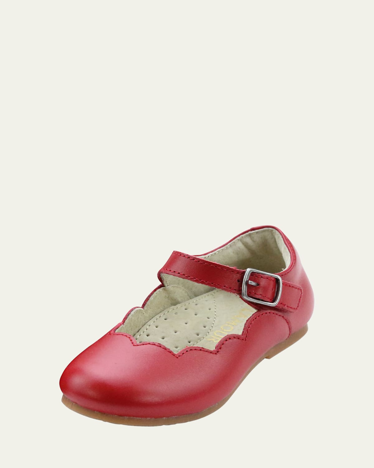 L'Amour Shoes Girl's Sonia Scalloped Flats, Baby/Toddlers