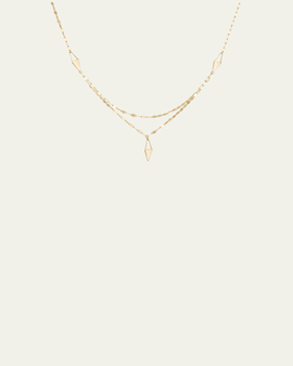 Lana 14K Triangular-Link Double Strand Necklace