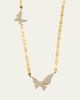 Lana 14K Yellow Gold Flawless Double Butterfly Necklace with Diamonds - 1