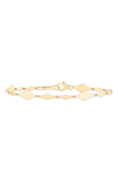 LANA LANA 14k Gold Alternating Kite Chain Bracelet