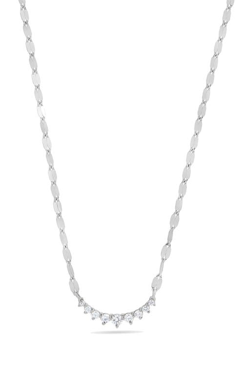LANA LANA 14k Gold Diamond Curved Pendant Necklace