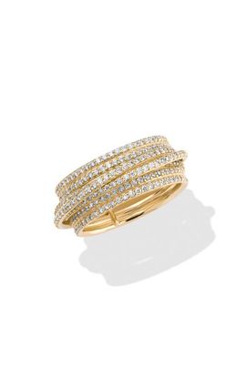 LANA LANA 14K Gold Diamond Pavé Kinetic Ring