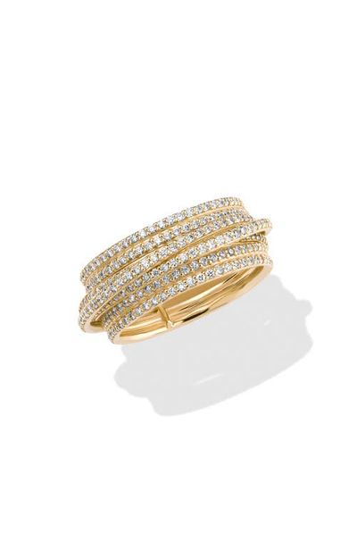 LANA LANA 14K Gold Diamond Pavé Kinetic Ring