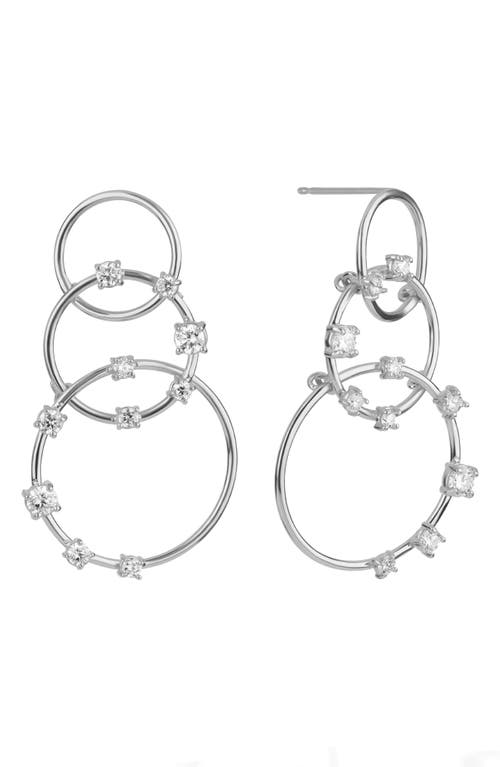 LANA LANA 14k Gold Diamond Three Tier Circle Drop Earrings