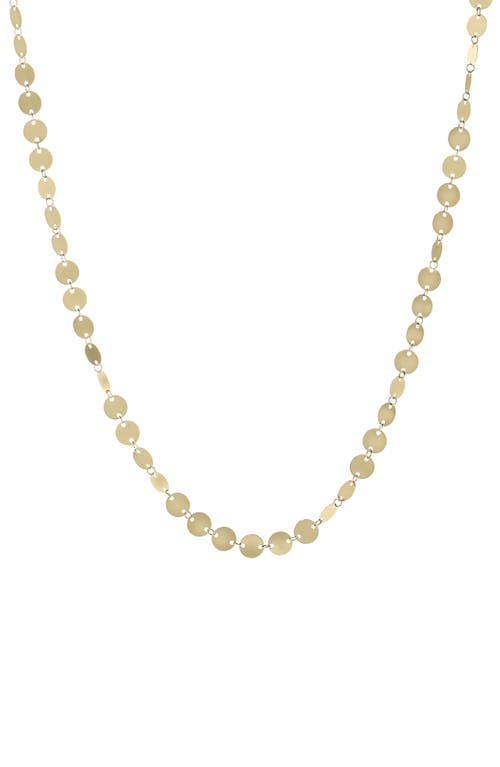 LANA LANA 14k Gold Single Strand Disc Necklace