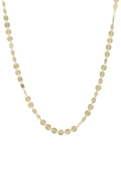 LANA LANA 14k Gold Single Strand Disc Necklace