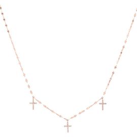 LANA LANA 14k Gold Triple Cross Necklace