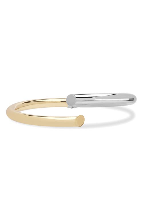 LANA LANA 14K Gold Two-Tone Layered Edge Bangle Bracelet