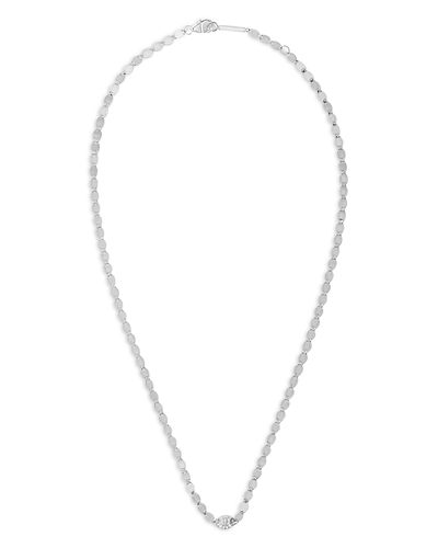 Lana Lana 14K White Gold Diamond Mini Cluster Statement Necklace, 16