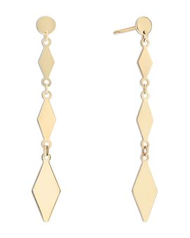 Lana Lana 14K Yellow Gold Alternating Kite Linear Earrings