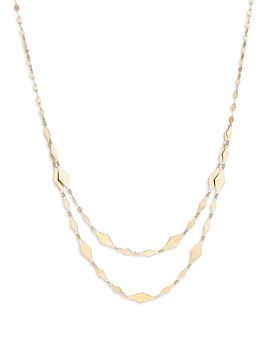 Lana Lana 14K Yellow Gold Alternating Kite Link Layered Necklace, 16