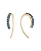 Lana Lana 14K Yellow Gold Blue Diamond Hook Threader Earrings, 0.10 tcw - 1