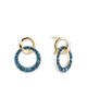 Lana Lana 14K Yellow Gold Blue Diamond Interlocking Circle Drop Earrings, 0.57 tcw - 1