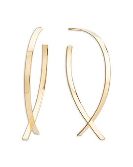 Lana Lana 14K Yellow Gold Bypass Hoop Earrings