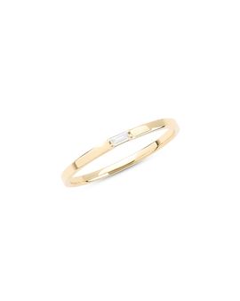 Lana Lana 14K Yellow Gold Diamond Baguette Stack Ring