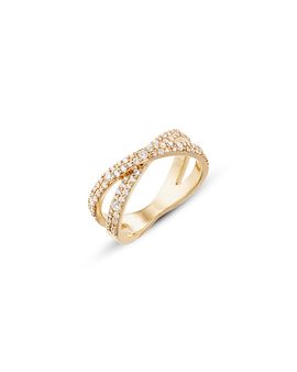 Lana Lana 14K Yellow Gold Diamond Crossover Statement Ring