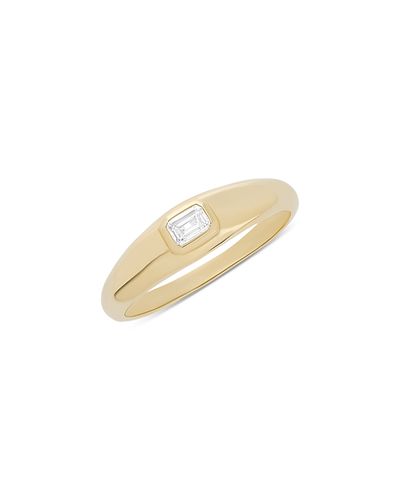Lana Lana 14K Yellow Gold Diamond Emerald Cut Solitaire Ring