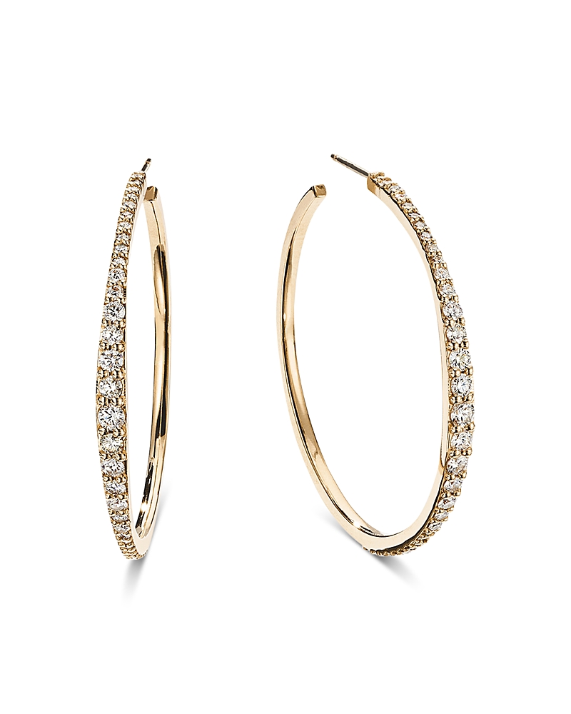 Lana Lana 14K Yellow Gold Diamond Graduated Large Hoop Earrings