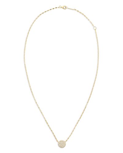 Lana Lana 14K Yellow Gold Diamond Pave Disc Pendant Necklace, 18