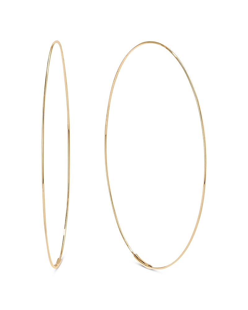 Lana Lana 14K Yellow Gold Thread Through Wire Large Hoop Earrings