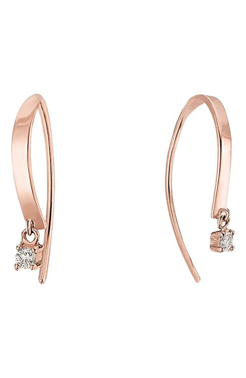 LANA LANA Hooked On 14k Gold Diamond Hoop Earrings