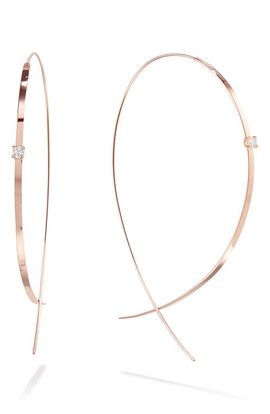 LANA Lana Jewelry 'Flat Upside Down' Diamond Hoop Earrings