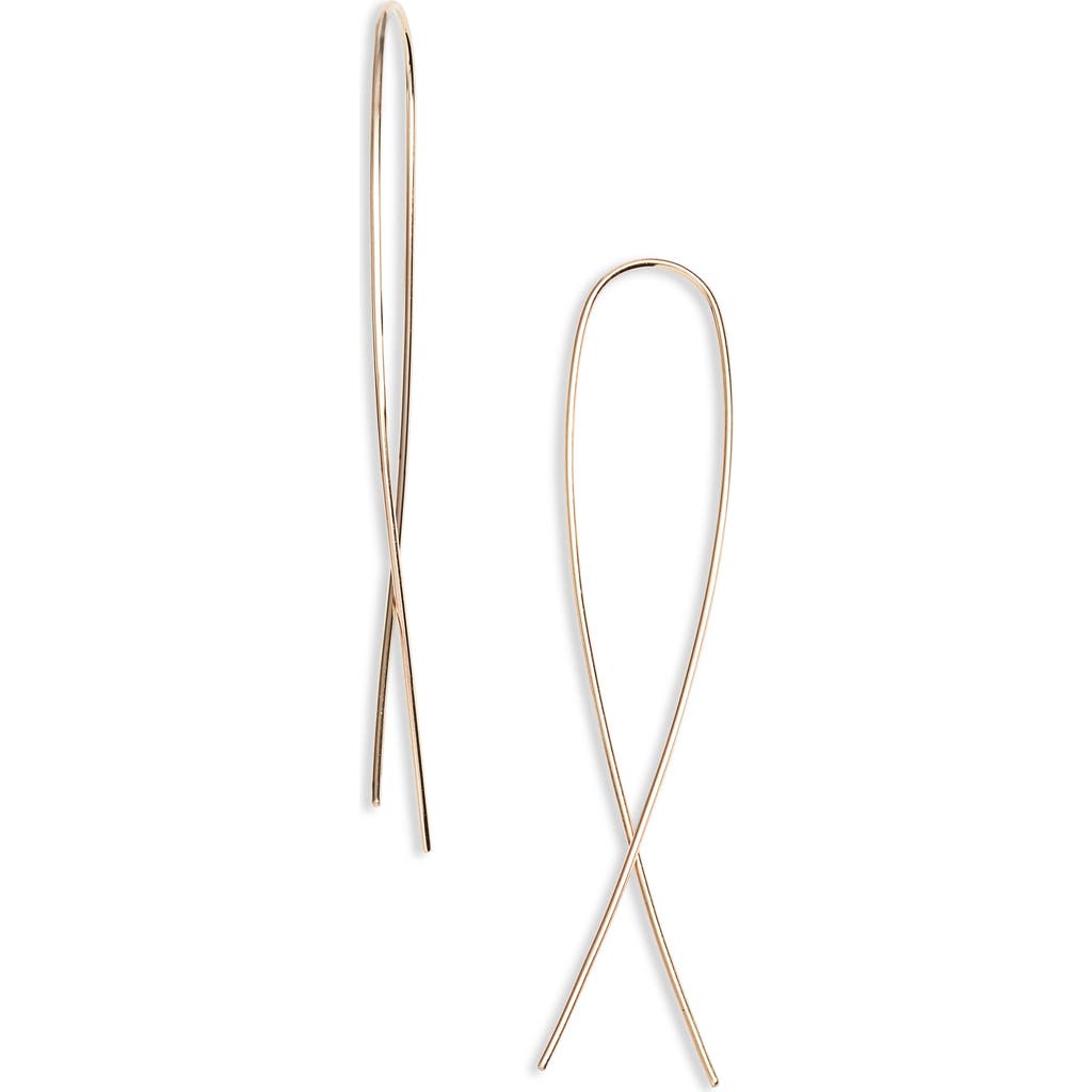 LANA LANA Medium Narrow Upside Down Hoop Earrings
