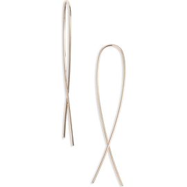 LANA LANA Medium Narrow Upside Down Hoop Earrings