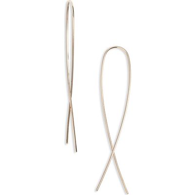 LANA LANA Medium Narrow Upside Down Hoop Earrings