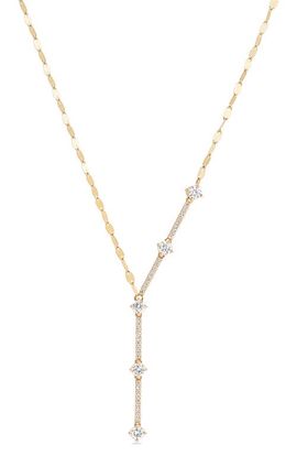 LANA LANA Remix 14k Gold Diamond Bar Y-Necklace