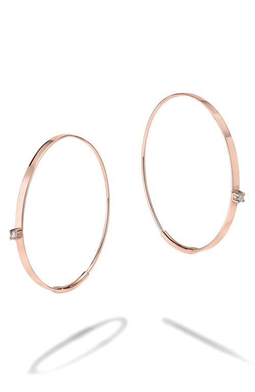 LANA LANA Small Flat Diamond Hoop Earrings