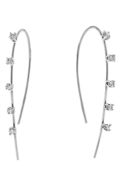 LANA LANA Small Hooked On 14k Gold Diamond Hoop Earrings