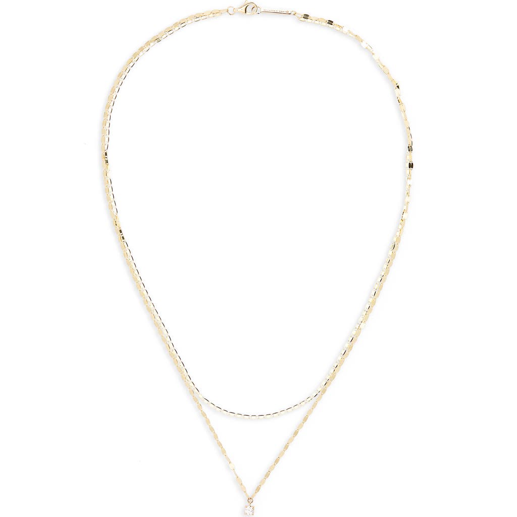 LANA LANA Solo Diamond Malibu Chain Layered Necklace