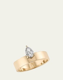 Lana Mega Pear-Shape Diamond Wide Band Ring