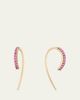 Lana Mini Pink Sapphire Hooked on Hoop Earrings, 15mm - 1