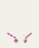 Lana Pink Sapphire Heart and Pear Crawler Earrings - 1