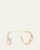 Lana Wavey Pear Diamond Huggie Earrings - 1
