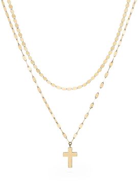 Lana Women's Faith 14K Yellow Gold Cross Pendant Necklace