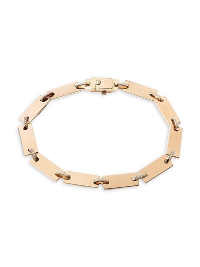 Lana Women's Flawless 14K Yellow Gold & 0.22 TCW Diamond Tag Bracelet