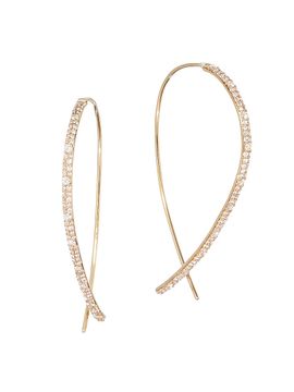 Lana Women's Flawless Diamond 14K Yellow Gold Upside Down Hoops