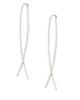 Lana Women's Narrow Flat Upside Down 14K White Gold Hoop Earrings - 1
