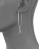 Lana Women's Narrow Flat Upside Down 14K White Gold Hoop Earrings - 2