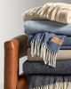 Lands Downunder Pinstripe Cashmere Throw Blanket - 1