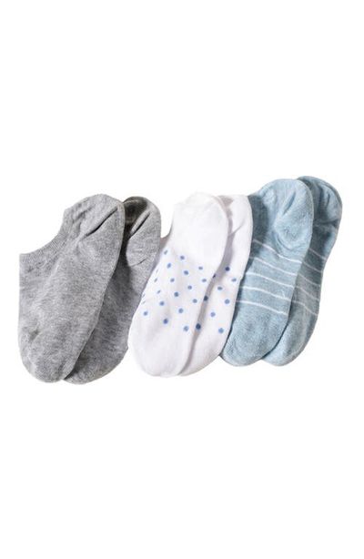Lands' End Lands' End 3-Pack Cotton Patterned Sneaker Liner Socks