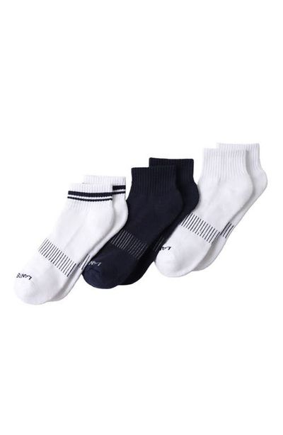 Lands' End Lands' End 3-Pack Half Cushion Sport Quarter Socks
