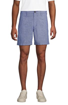 Lands' End Lands' End 7" Classic Fit Linen Blend Short